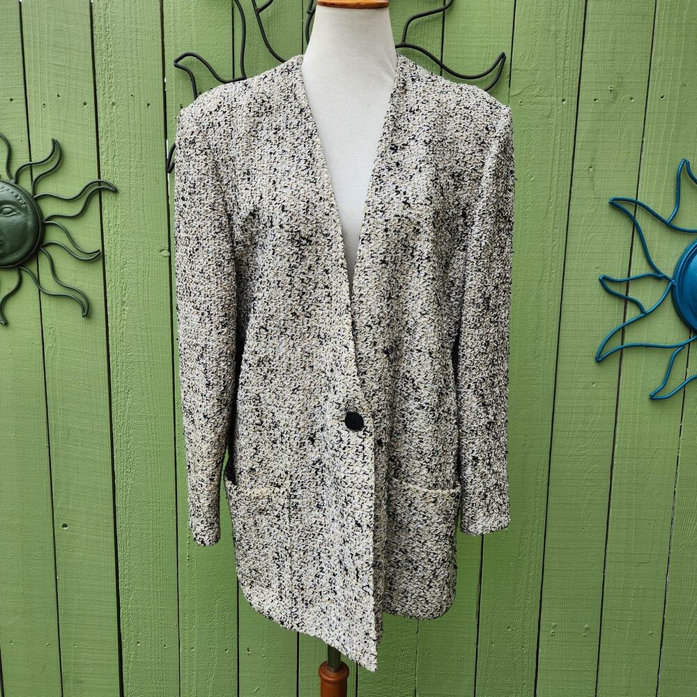 Vintage 1980s 1990s W.L.B.W. Tweed Oversized Blazer